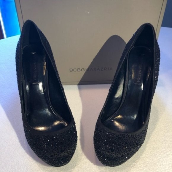 BCBGMAXAZRIA MA-Prish Rhinestone Platform Hells - Picture 3 of 6